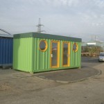 What a 20 foot container converted to an office could look like.